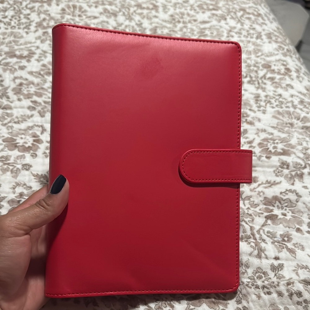 Red Leather Planner